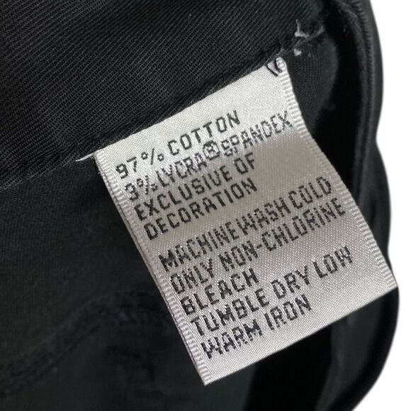 Talbots Pants Womens 14W Petite (33x17.5) Black Crop Stretch Capri Career Work - Picture 5 of 6